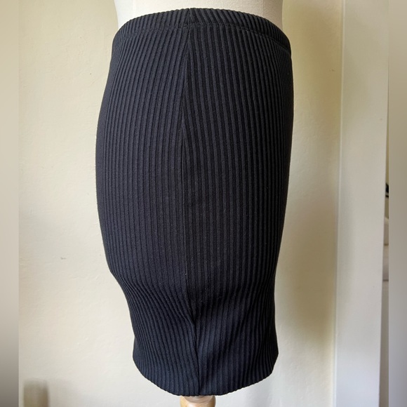 Trouve Black Ribbed Knit Pencil Skirt Nordstrom - Picture 5 of 9